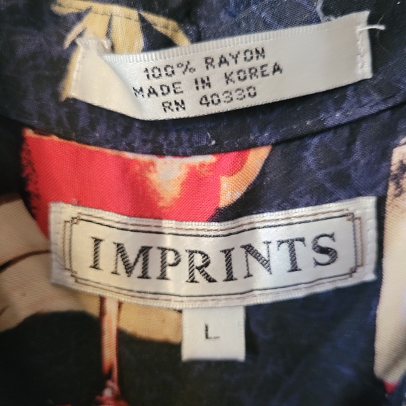 Men's Vintage Navy Tropical Hawaiian Shirt Resortwear Vacation Spring Break - Picture 2 of 3